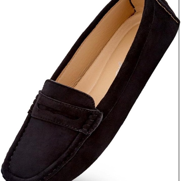 Herstyle Black Suede Loafers - Picture 2 of 3